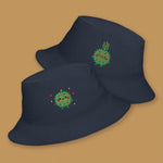 Load image into Gallery viewer, Durian Embroidered Bucket Hat - Ni De Mama Chinese - Inspired Clothing | Durian Lover , Navy Blue
