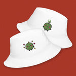 Load image into Gallery viewer, Durian Embroidered Bucket Hat - Ni De Mama Chinese - Inspired Clothing | Durian Lover , White
