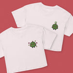 Load image into Gallery viewer, Durian Embroidered Crop T-Shirt - Ni De Mama Chinese - Inspired Clothing | Durian Lover , Soft Orchid
