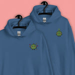 Load image into Gallery viewer, Durian Embroidered Hoodie - Ni De Mama Chinese - Inspired Clothing | Durian Lover , Steel Blue
