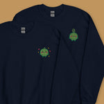 Load image into Gallery viewer, Durian Embroidered Sweatshirt - Ni De Mama Chinese - Inspired Clothing | Durian Lover , Navy Blue
