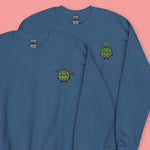 Load image into Gallery viewer, Durian Embroidered Sweatshirt - Ni De Mama Chinese - Inspired Clothing | Durian Lover , Steel Blue
