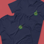 Load image into Gallery viewer, Durian Embroidered T-Shirt - Ni De Mama Chinese - Inspired Clothing | Durian Lover , Navy Blue
