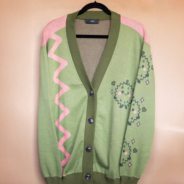 Durian Knit Cardigan / Sample (Final Sale) - Ni De Mama Chinese - Inspired Clothing | Green , L