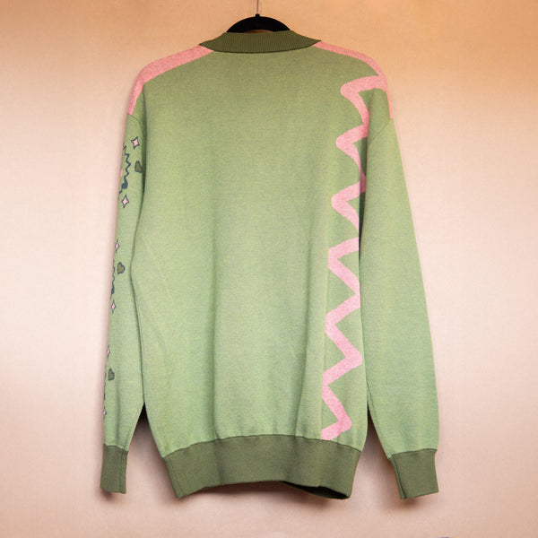Durian Knit Cardigan / Sample (Final Sale) - Ni De Mama Chinese - Inspired Clothing | Green , L