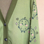 Load image into Gallery viewer, Durian Knit Cardigan / Sample (Final Sale) - Ni De Mama Chinese - Inspired Clothing | Green , L
