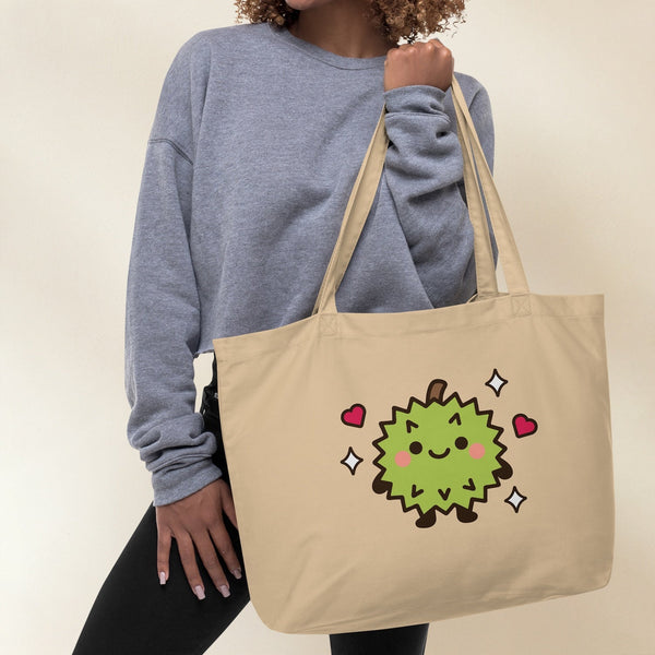 Durian Large Tote - Ni De Mama Chinese - Inspired Clothing | Durian Lover , Canvas