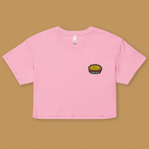 Egg Tart Embroidered Crop T-Shirt / Overstock (Final Sale) - Ni De Mama Chinese - Inspired Clothing | Bubblegum Pink , S