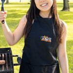 Load image into Gallery viewer, 沒事 Embroidered Apron - Ni De Mama Chinese - Inspired Clothing | White ,
