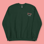 Load image into Gallery viewer, Flower Bridge Embroidered Sweatshirt - Limited Valentine&#39;s Edition - Ni De Mama Chinese - Inspired Clothing | Forest Green , S
