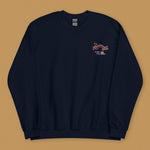 Load image into Gallery viewer, Flower Bridge Embroidered Sweatshirt - Limited Valentine&#39;s Edition - Ni De Mama Chinese - Inspired Clothing | Navy Blue , S
