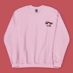 Load image into Gallery viewer, Flower Bridge Embroidered Sweatshirt - Limited Valentine&#39;s Edition - Ni De Mama Chinese - Inspired Clothing | Soft Pink , S
