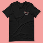 Load image into Gallery viewer, Flower Bridge Embroidered T-Shirt - Limited Valentine&#39;s Edition - Ni De Mama Chinese - Inspired Clothing | Black , XS
