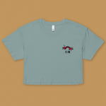 Load image into Gallery viewer, Flower Bridge Embroidered Crop T-Shirt
