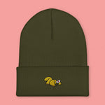 Load image into Gallery viewer, Fortune Cookie Embroidered Beanie - Ni De Mama Chinese - Inspired Clothing | Olive Green ,
