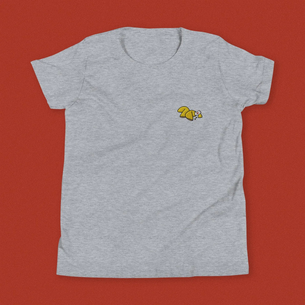 Fortune Cookie Embroidered Kids T-Shirt / Overstock (Final Sale) - Ni De Mama Chinese - Inspired Clothing | Heather Grey , XL
