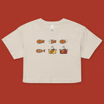 Load image into Gallery viewer, Fresh Fish Services Crop T-Shirt - Ni De Mama Chinese - Inspired Clothing | Cream , XS
