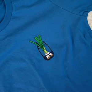 Green Onion Embroidered Kids T-Shirt / Overstock (Final Sale) - Ni De Mama Chinese - Inspired Clothing | Royal Blue , M