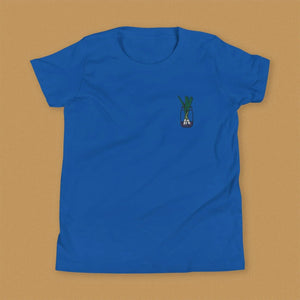 Green Onion Embroidered Kids T-Shirt / Overstock (Final Sale) - Ni De Mama Chinese - Inspired Clothing | Royal Blue , M