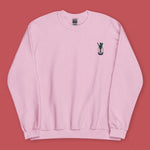 Load image into Gallery viewer, Green Onion Embroidered Sweatshirt / Overstock (Final Sale) - Ni De Mama Chinese - Inspired Clothing | Soft Pink , M
