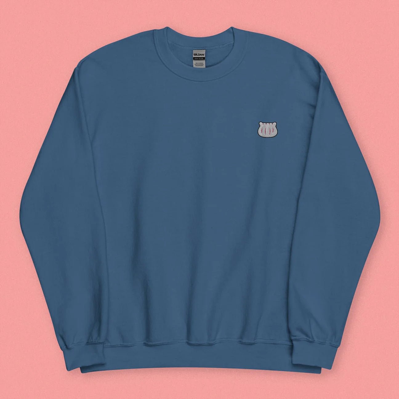 Har Gow Embroidered Sweatshirt / Overstock (Final Sale) - Ni De Mama Chinese - Inspired Clothing | Steel Blue , S