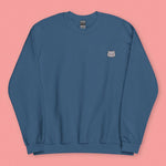 Load image into Gallery viewer, Har Gow Embroidered Sweatshirt / Overstock (Final Sale) - Ni De Mama Chinese - Inspired Clothing | Steel Blue , S
