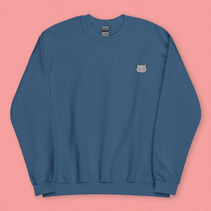 Har Gow Embroidered Sweatshirt / Overstock (Final Sale) - Ni De Mama Chinese - Inspired Clothing | Steel Blue , S