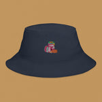 Load image into Gallery viewer, Haw Flakes Embroidered Bucket Hat - Ni De Mama Chinese - Inspired Clothing | Navy Blue ,
