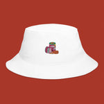 Load image into Gallery viewer, Haw Flakes Embroidered Bucket Hat - Ni De Mama Chinese - Inspired Clothing | White ,
