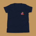 Load image into Gallery viewer, Haw Flakes Embroidered Kids T-Shirt - Ni De Mama Chinese - Inspired Clothing | Navy Blue , S
