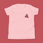 Load image into Gallery viewer, Haw Flakes Embroidered Kids T-Shirt - Ni De Mama Chinese - Inspired Clothing | Pink , S
