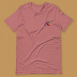 Load image into Gallery viewer, Haw Flakes Embroidered T-Shirt - Ni De Mama Chinese - Inspired Clothing | Mauve , S

