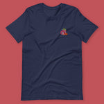 Load image into Gallery viewer, Haw Flakes Embroidered T-Shirt - Ni De Mama Chinese - Inspired Clothing | Navy Blue , S
