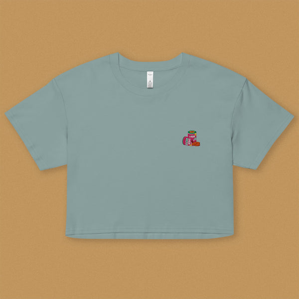Haw Flakes Embroidered Crop T-Shirt