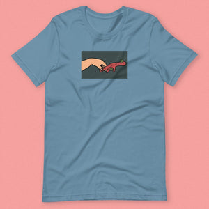 Holding Space T-Shirt - Limited Edition - Ni De Mama Chinese - Inspired Clothing | Steel Blue , S