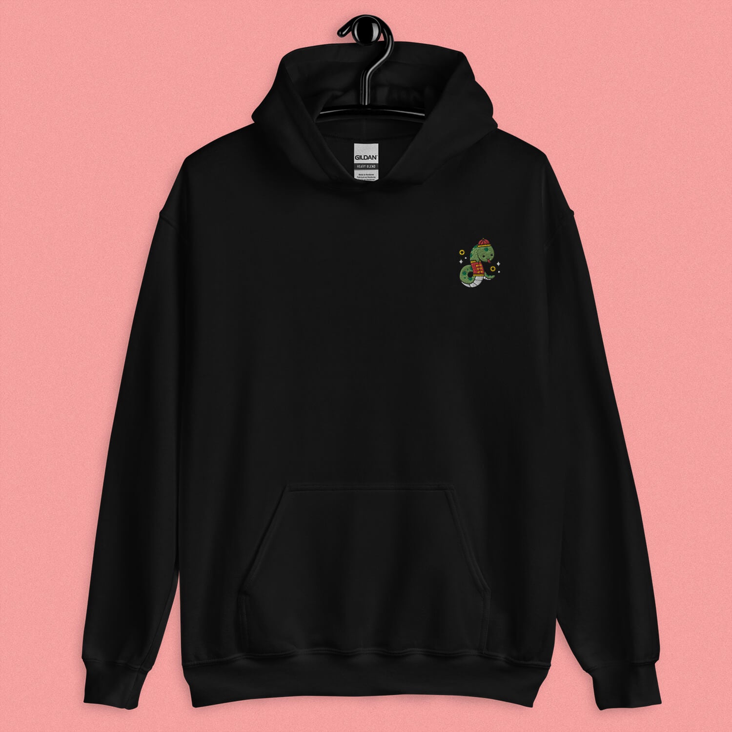 Year of the Snake Embroidered Hoodie | Ni De Mama Chinese-inspired Clothing | Hoodie | Black | S