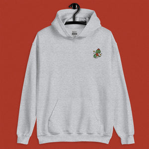 Year of the Snake Embroidered Hoodie | Ni De Mama Chinese-inspired Clothing | Hoodie | Heather Grey | S