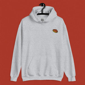 Hot Dog Bun Embroidered Hoodie / Overstock (Final Sale) - Ni De Mama Chinese - Inspired Clothing | Heather Grey , L