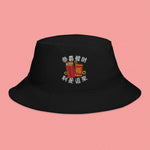 Load image into Gallery viewer, Lai See Dou Loi Embroidered Bucket Hat - Ni De Mama Chinese - Inspired Clothing | Black ,

