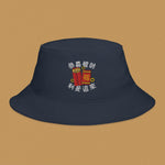 Load image into Gallery viewer, Lai See Dou Loi Embroidered Bucket Hat - Ni De Mama Chinese - Inspired Clothing | Navy Blue ,
