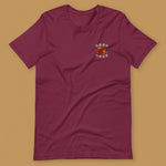 Load image into Gallery viewer, Lai See Dou Loi Embroidered T-Shirt - Ni De Mama Chinese - Inspired Clothing | Maroon , XS
