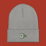 Load image into Gallery viewer, Mahjong 發 Embroidered Beanie - Ni De Mama Chinese - Inspired Clothing | Heather Grey ,
