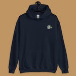 Load image into Gallery viewer, Mahjong 一索 (One Bamboo) Embroidered Hoodie - Ni De Mama Chinese-Inspired Clothing | Navy Blue , S
