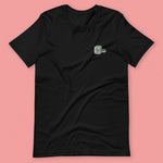 Load image into Gallery viewer, Mahjong 一索 (One Bamboo) Embroidered T-Shirt - Ni De Mama Chinese-Inspired Clothing | Black , XS
