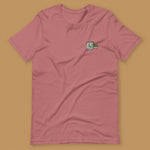 Load image into Gallery viewer, Mahjong 一索 (One Bamboo) Embroidered T-Shirt - Ni De Mama Chinese-Inspired Clothing | Mauve , XS
