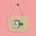 Load image into Gallery viewer, Mahjong 一索 (One Bamboo) Large Tote - Ni De Mama Chinese-Inspired Clothing | Canvas ,
