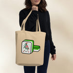 Load image into Gallery viewer, Mahjong 一索 (One Bamboo) Tote Bag - Ni De Mama Chinese-Inspired Clothing | Black ,
