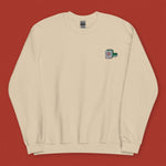 Load image into Gallery viewer, Mahjong 一筒 (One Dot) Embroidered Sweatshirt - Ni De Mama Chinese-Inspired Clothing | Soft Cream , S
