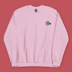 Load image into Gallery viewer, Mahjong 一筒 (One Dot) Embroidered Sweatshirt - Ni De Mama Chinese-Inspired Clothing | Soft Pink , S
