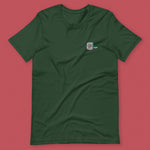 Load image into Gallery viewer, Mahjong 一筒 (One Dot) Embroidered T-Shirt - Ni De Mama Chinese-Inspired Clothing | Forest Green , XS
